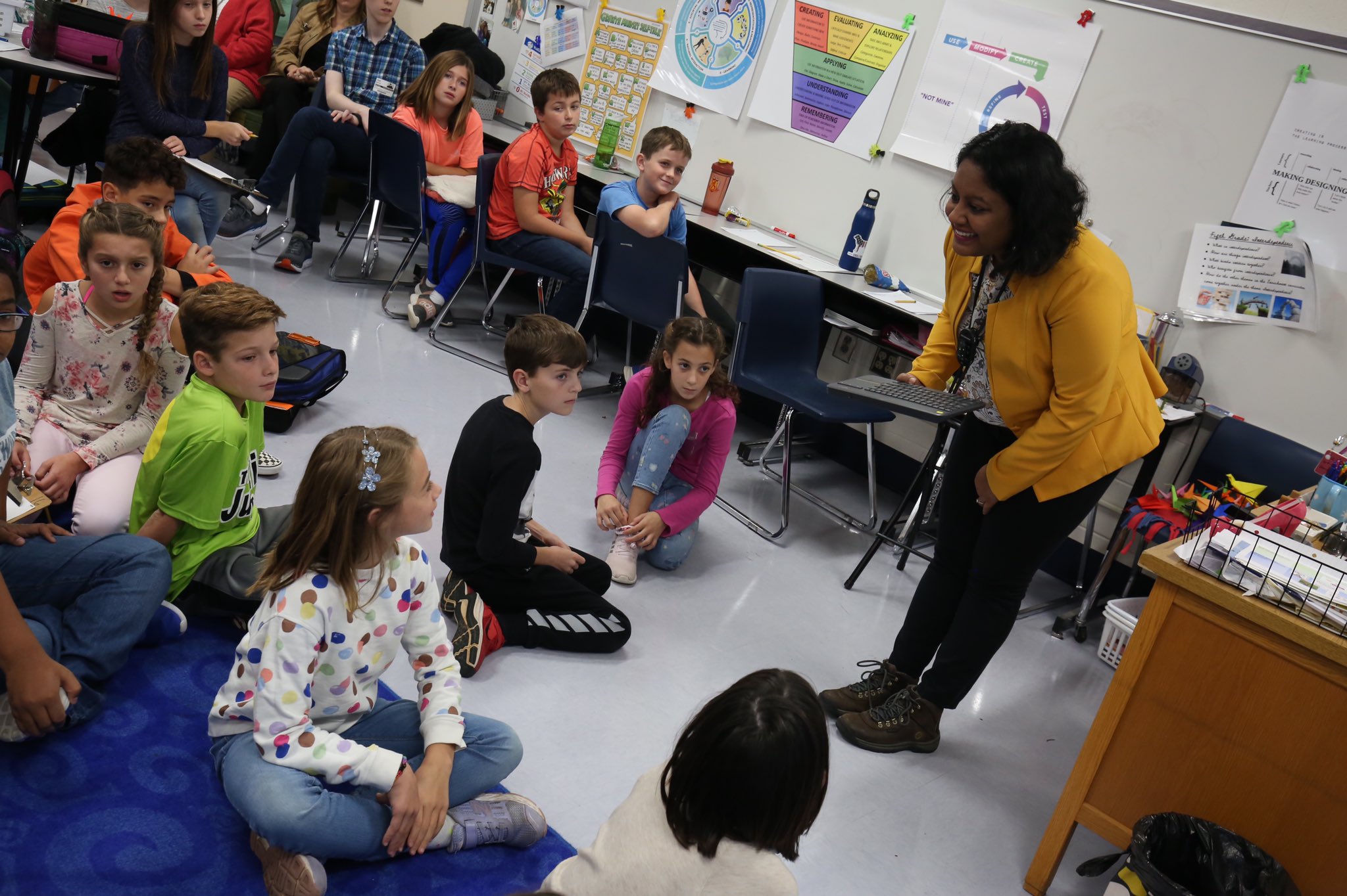 Classroom discussion at Mount Vernon School